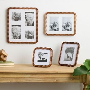 Acacia Wood Scalloped Picture Frame 4x6